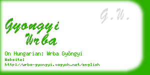 gyongyi wrba business card